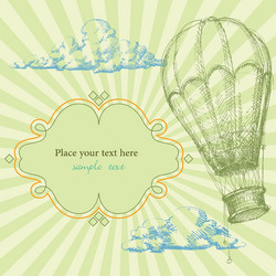 Retro hot air balloon Royalty Free Vector Image