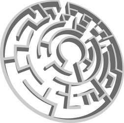 solvable 3d maze labyrinth puzzle game vector image