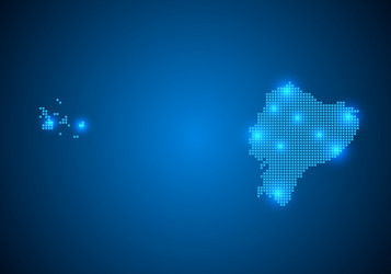 abstract blue background with map internet line vector image
