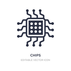 chips icon on white background simple element vector image