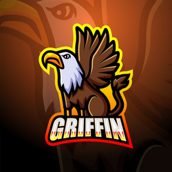 griffin mascot esport logo design Vector Image