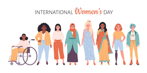 international womens day feminism woman equality vector