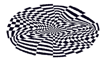 psychedelic checkerboard pattern vector image