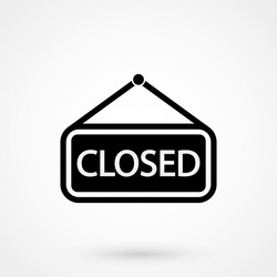 Closed Sign Icon Vector Image