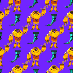 new generation robotics seamless pattern vector image