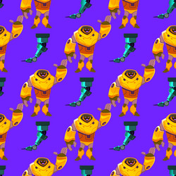 New generation robotics seamless pattern vector