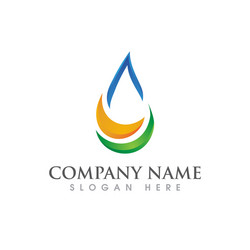 Water Drop Leaf Logo Royalty Free Vector Image