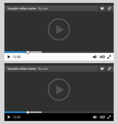 Web Video Player Interface vector image