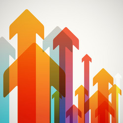 abstract background of different color arrows vector image