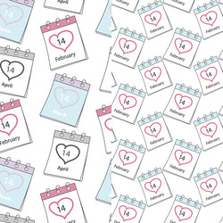 calendar pages seamless pattern with date 14 vector image