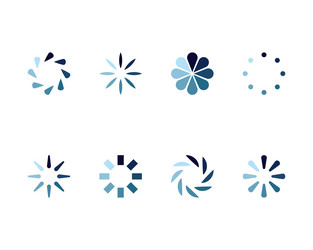 collection loading bar status icon set of loaded vector image
