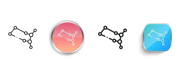 gemini icon thin linear regular and button style vector image