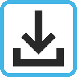 inbox icon in a frame vector image