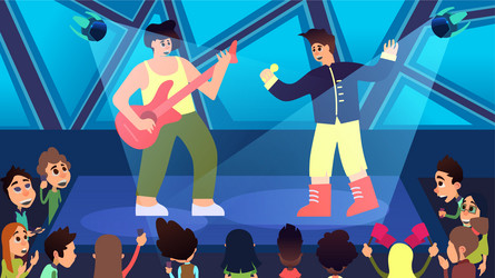 next generation concert and party cartoon vector