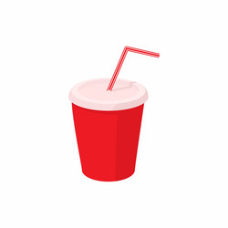 Paper cup icon cartoon style Royalty Free Vector Image