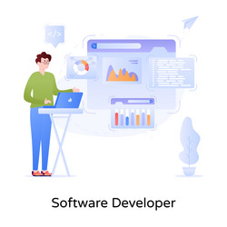 software developer vector image