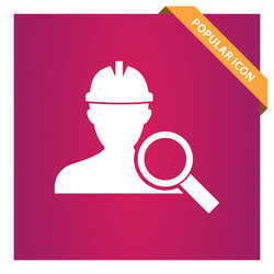 worker search icon for web and mobile vector image