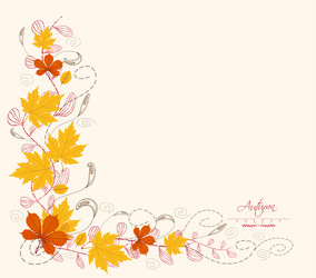 Autumn Leaf Border Vector Image