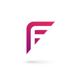 Letter f heart logo icon design template Vector Image