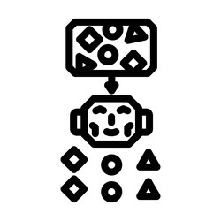 classification machine learning line icon vector image