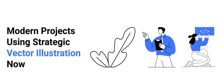 team collaboration and coding with strategic vector image