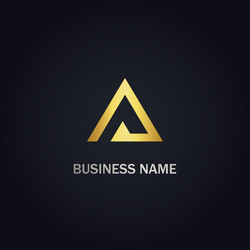 Triangle a sign company logo vector