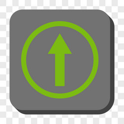 up rounded arrow square button vector image