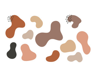 abstract skin tone diverse colors blobs set vector image
