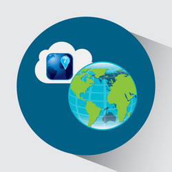 cloud computing design vector image