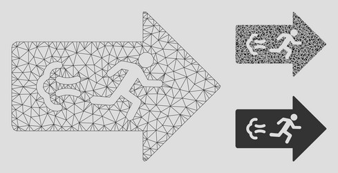 exit direction mesh carcass model vector image