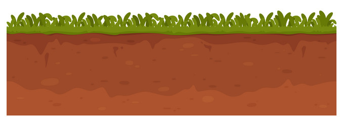 ground in a section with different layers vector image