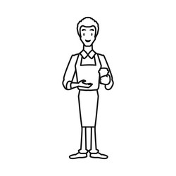 isolated object of waiter and coffee symbol web vector image