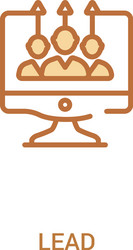 lead concept 2 colored icon simple line element vector image