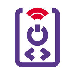 remote power switch used as controller vector image
