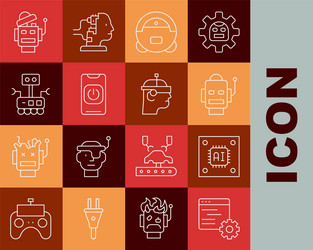 set line computer api interface processor vector image