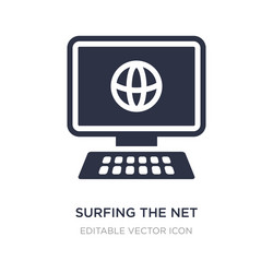 surfing net icon on white background simple vector image