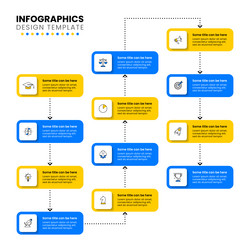 Workflow Infographic Template with Steps vector image