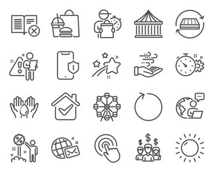 Business icons set included icon as discount vector