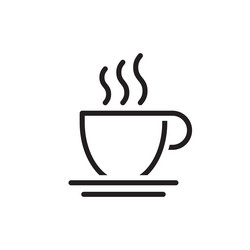 Coffee cup icon line sign vector