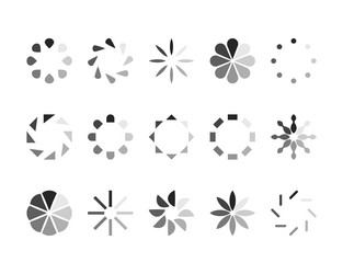collection loading bar status icon set of loaded vector image