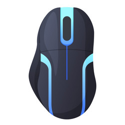 gaming wireless mouse with buttons top view vector image