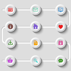 flat design set of web and mobile icons vector image
