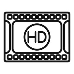 hd film icon outline video montage vector