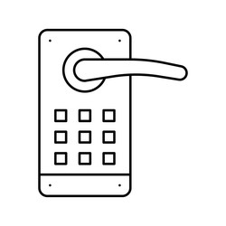 security computer application line icon vector image