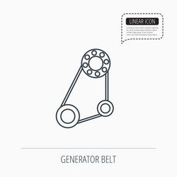 Timing belt icon generator strap sign vector