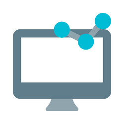 visual representation of data on desktop screen vector image