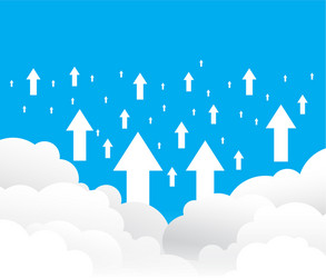 Cloud uploading background vector