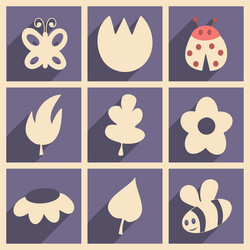 flat with shadow concept and mobile application vector image