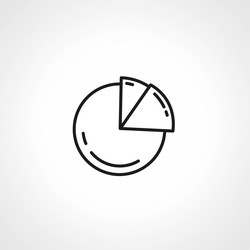 pie chart statistics line icon circle segment vector image
