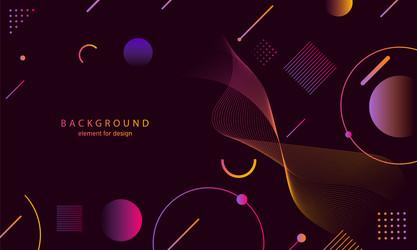 abstract gradient background wave element vector image